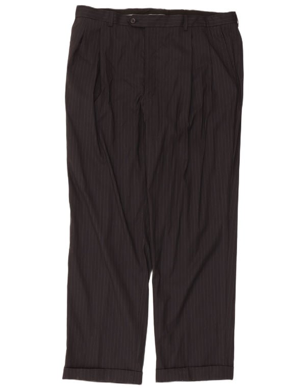 Valentino Męski garnitur 2-częściowy z 3 guzikami IT 56 3XL W40 L31 Szary, wełniany w prążki