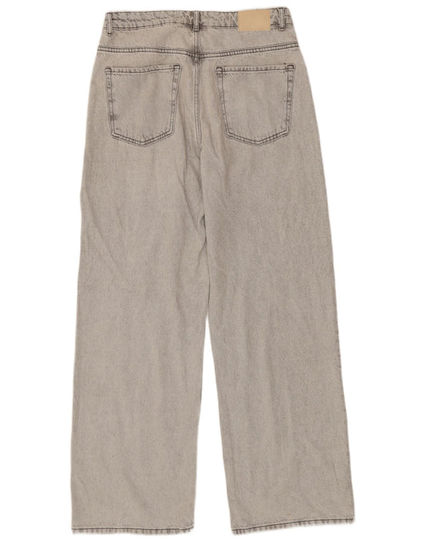 Damskie jeansy z szeroką nogawką Zara EU 42 Large W32 L32 Szara bawełna