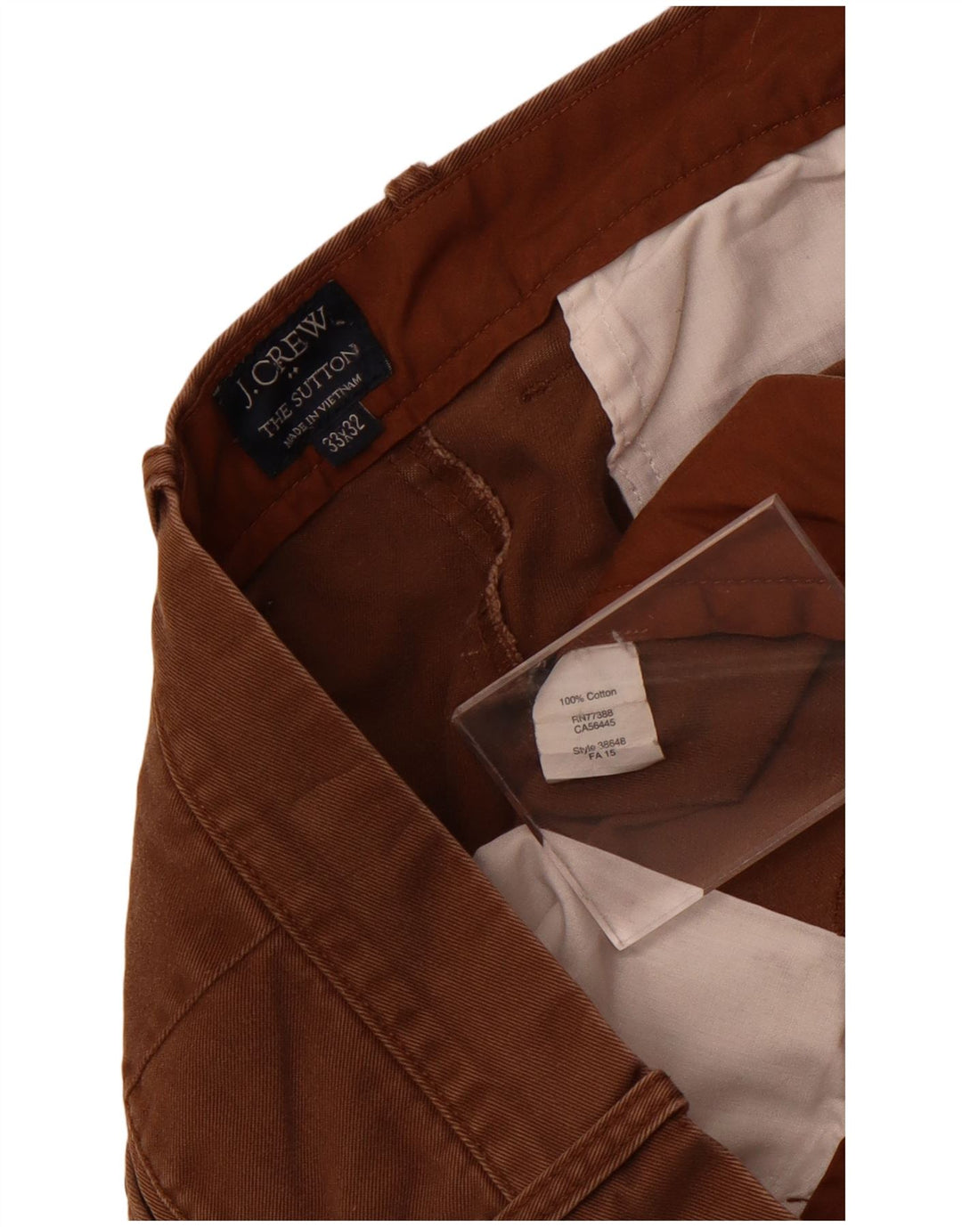 Spodnie męskie J. Crew The Sutton Straight Chino W33 L29 Brązowa bawełna