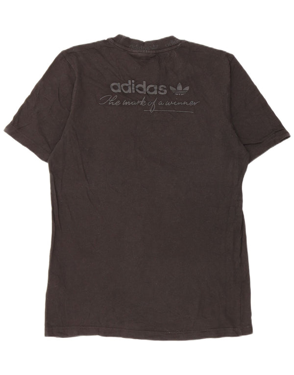 Adidas Męska Koszulka Top Mała Czarna Bawełna