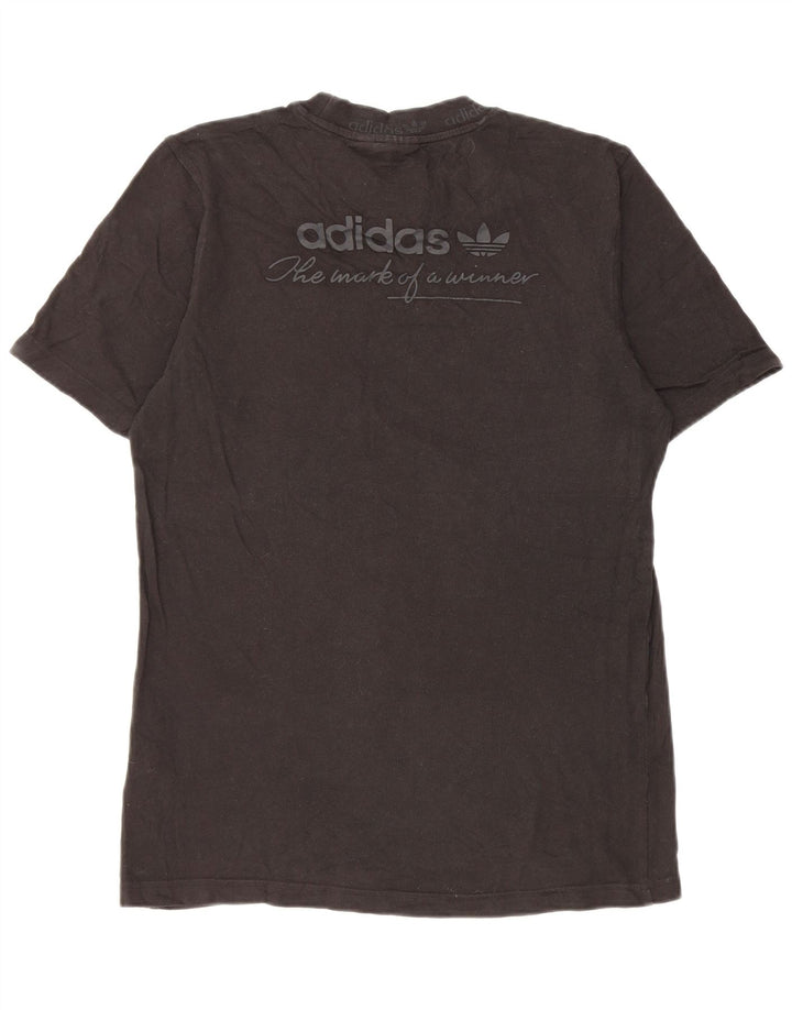 Adidas Męska Koszulka Top Mała Czarna Bawełna