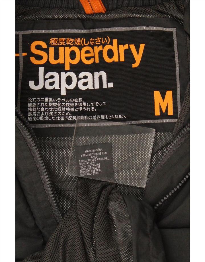 Damska kurtka przeciwdeszczowa Superdry UK 12 Średni szary nylon