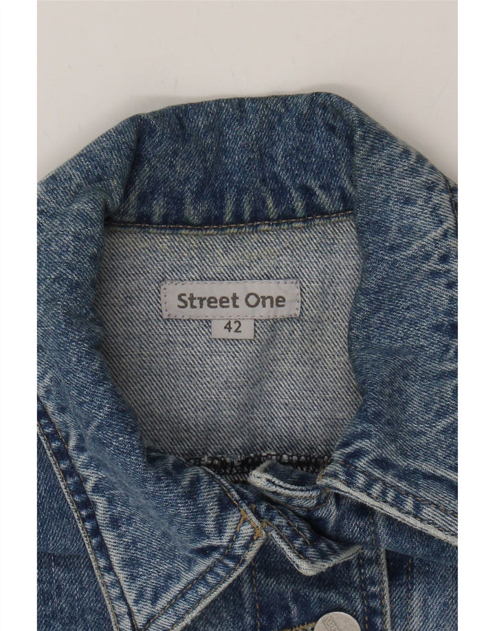 STREET ONE Womens Denim Gilet IT 42 Medium Blue Cotton Vintage Street One and Second-Hand Street One from Messina Hembry 