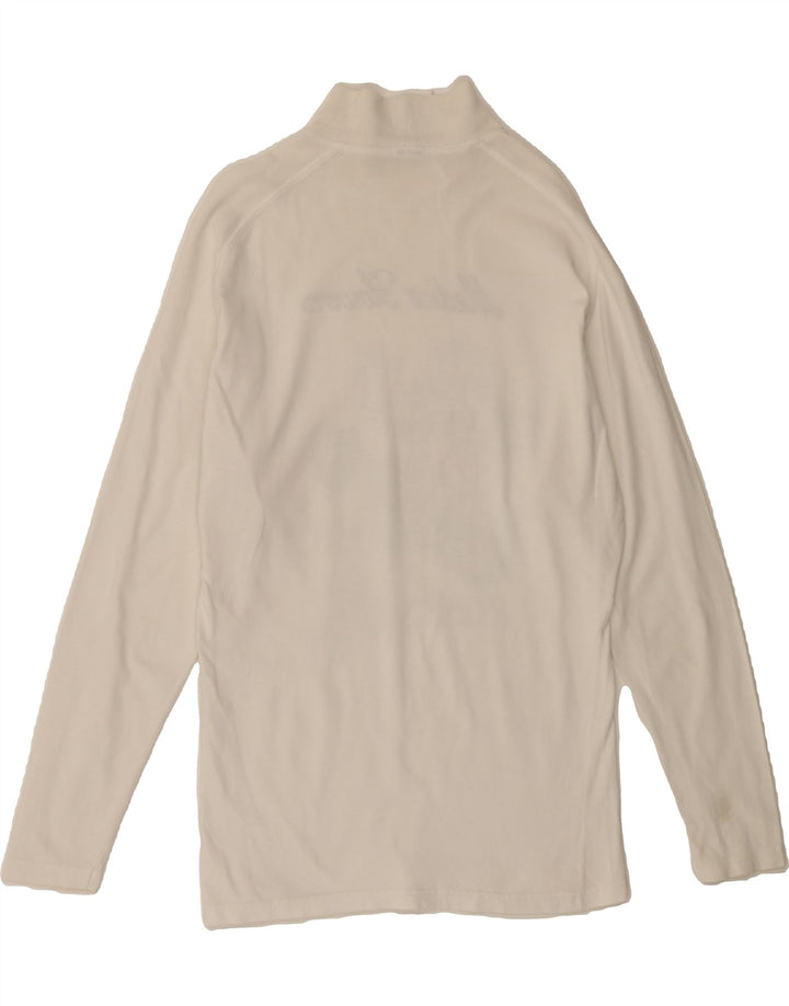 MEDICO Womens Graphic Top Long Sleeve EU 40 Medium Off White Floral Cotton Vintage Medico and Second-Hand Medico from Messina Hembry 