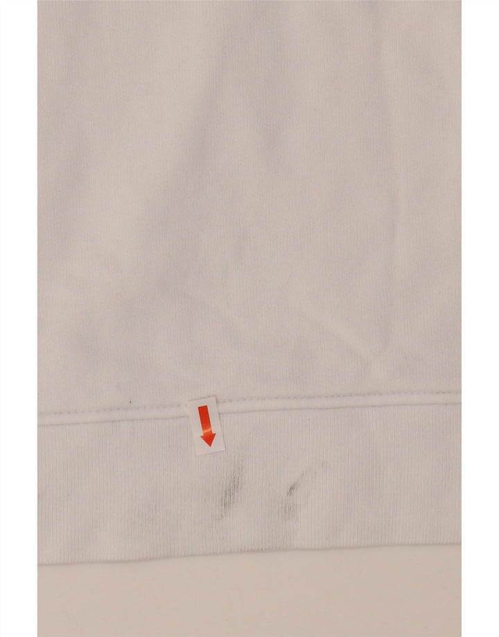 Damski sweter oversize z grafiką LEVI'S UK 16, duży, biały, bawełniany