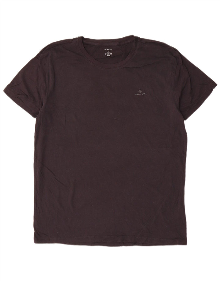 Męski T-shirt GANT, duży, czarny, bawełniany