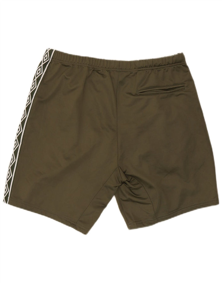 Męskie spodenki sportowe Umbro z grafiką, duże, poliestrowe w kolorze khaki