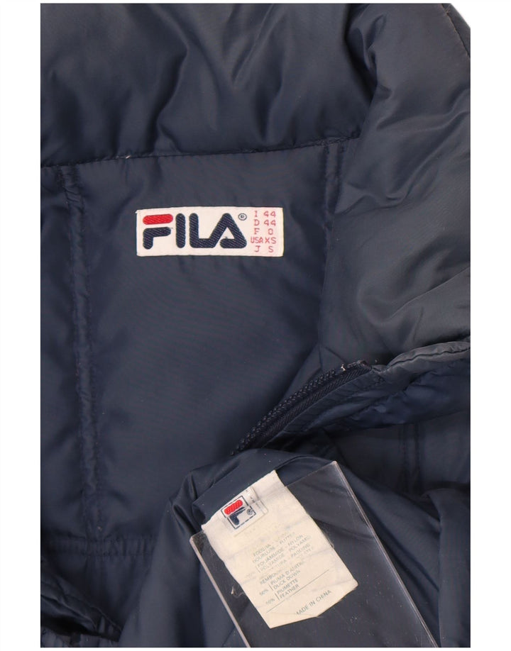 Męska ocieplana kurtka z kapturem Fila IT 44 XS Granatowy nylon