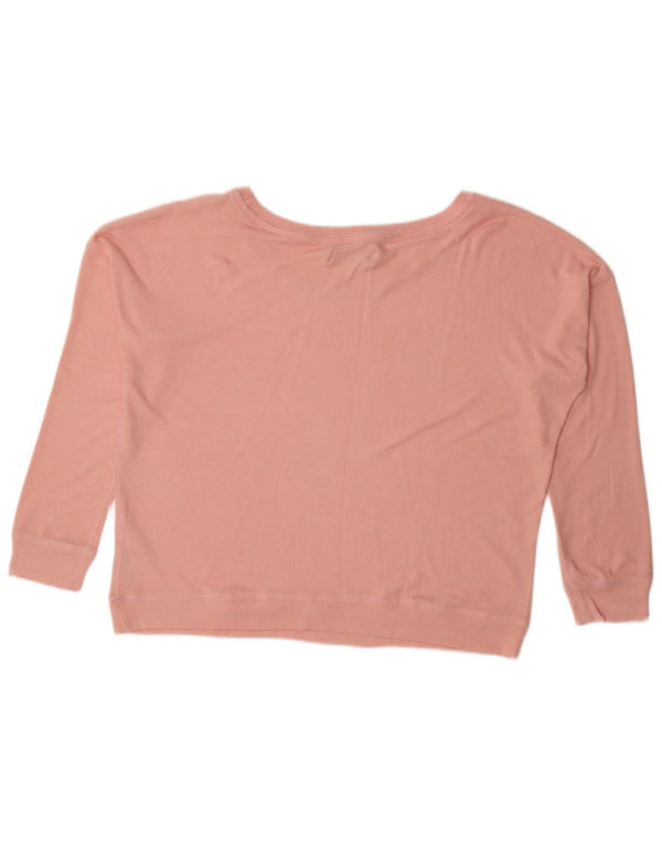 Damska bluzka oversize Abercrombie & Fitch UK 16, duża, różowa wiskoza