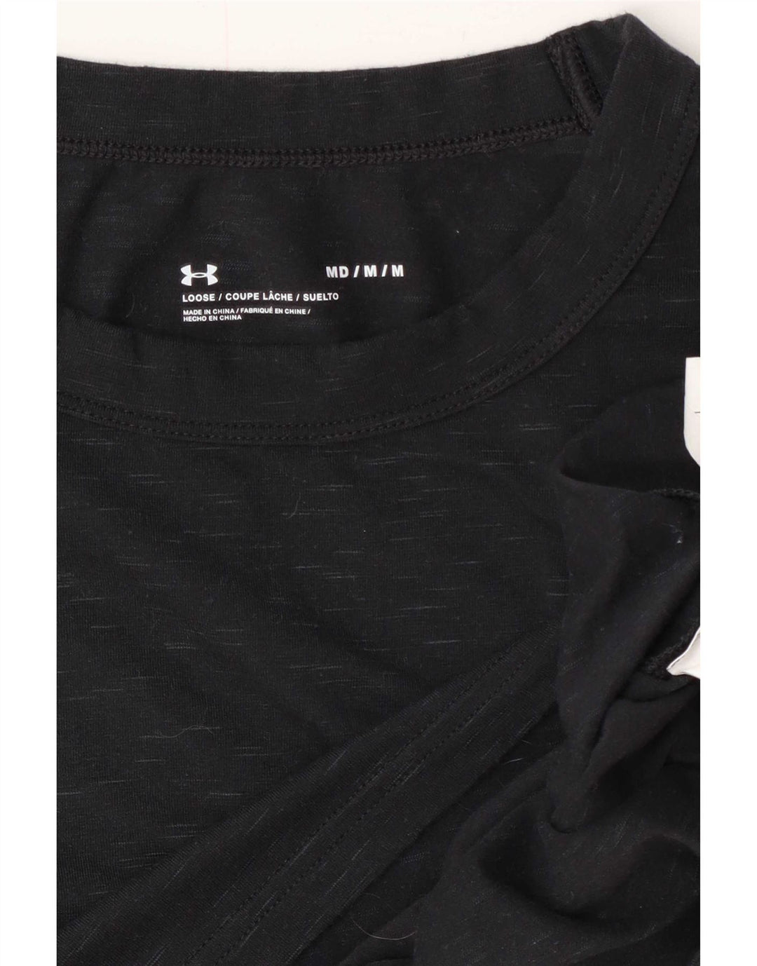 Damski krótki top Under Armour z długim rękawem, UK 14, średni czarny, bawełniany