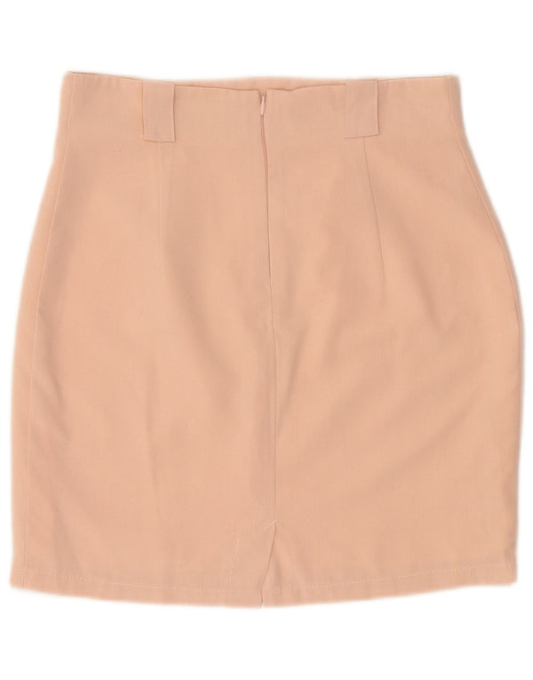 Vintage Womens Pencil Skirt IT 40 Small W27  Beige Polyester