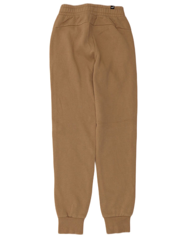 Damskie spodnie dresowe Puma Joggers UK 4 XS Beżowa bawełna