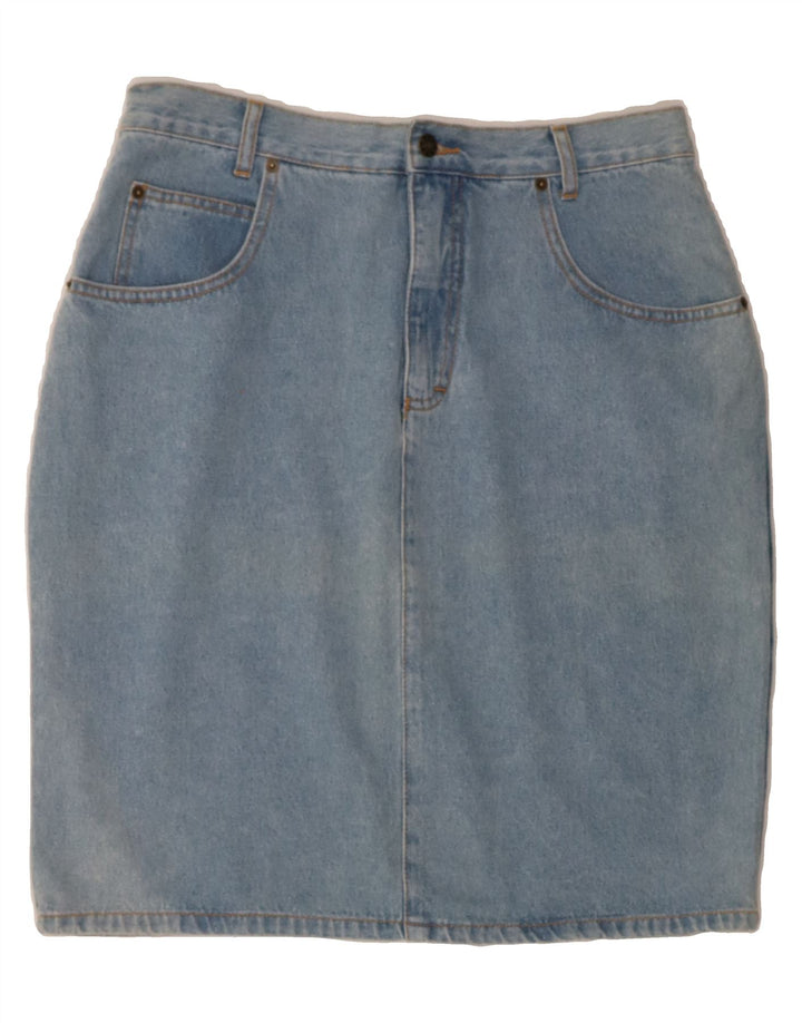 VINTAGE Womens Denim Skirt IT 44 Medium W32 Blue Vintage Vintage and Second-Hand Vintage from Messina Hembry 