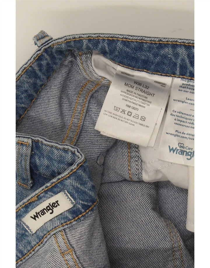 Wrangler Męskie proste dżinsy Mom Straight W36 L32 Niebieskie bawełniane