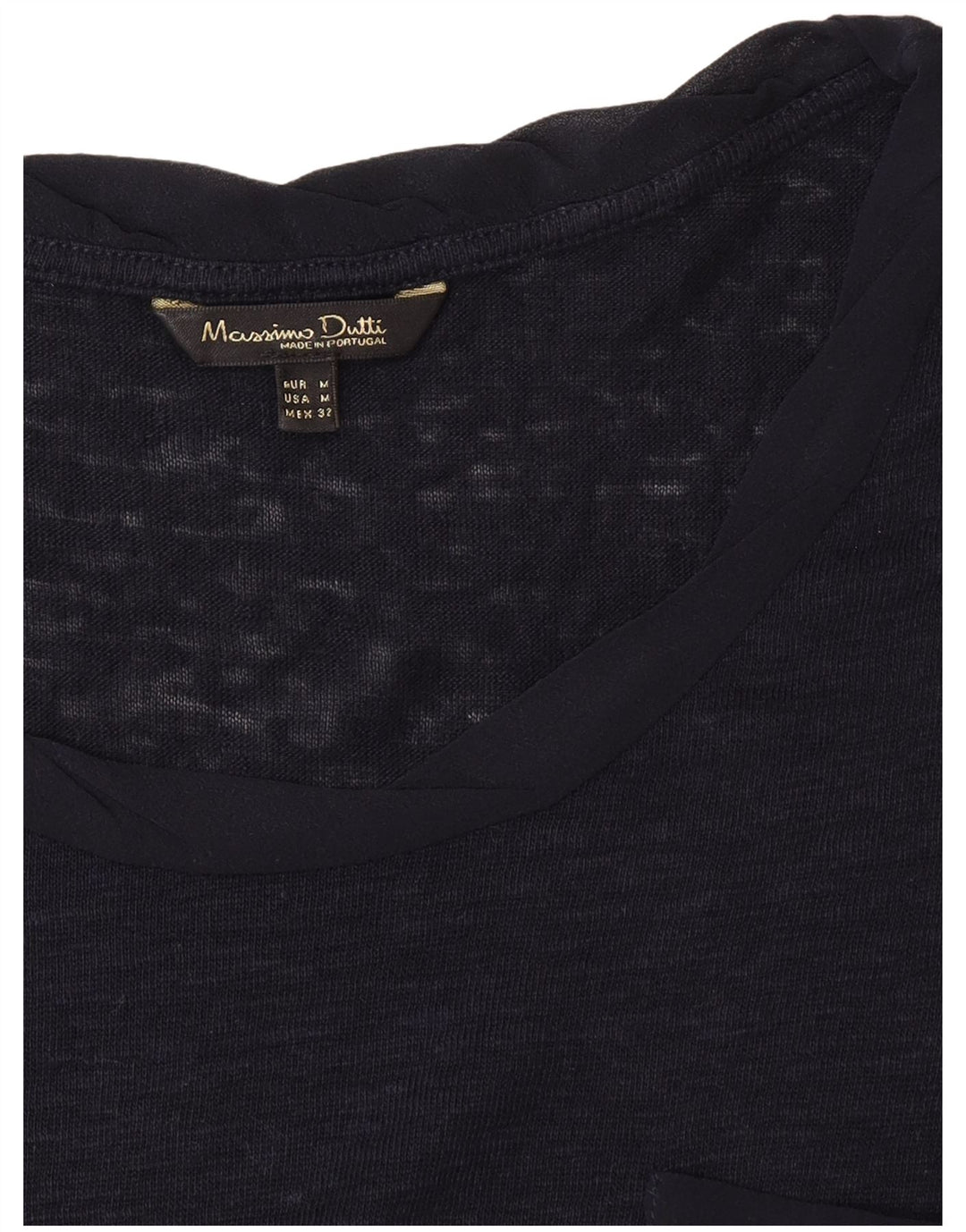 T-shirt damski Massimo Dutti Top UK 12 Średni granatowy