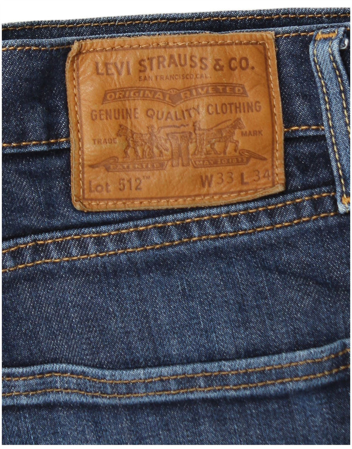 Męskie jeansy slim zwężane Levi's W33 L31 Niebieska bawełna
