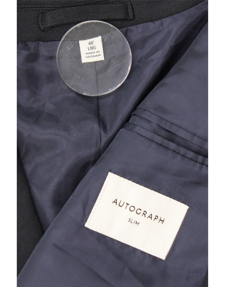 Marks & Spencer Męska marynarka Slim Fit z autografem UK 48 4XL granatowa