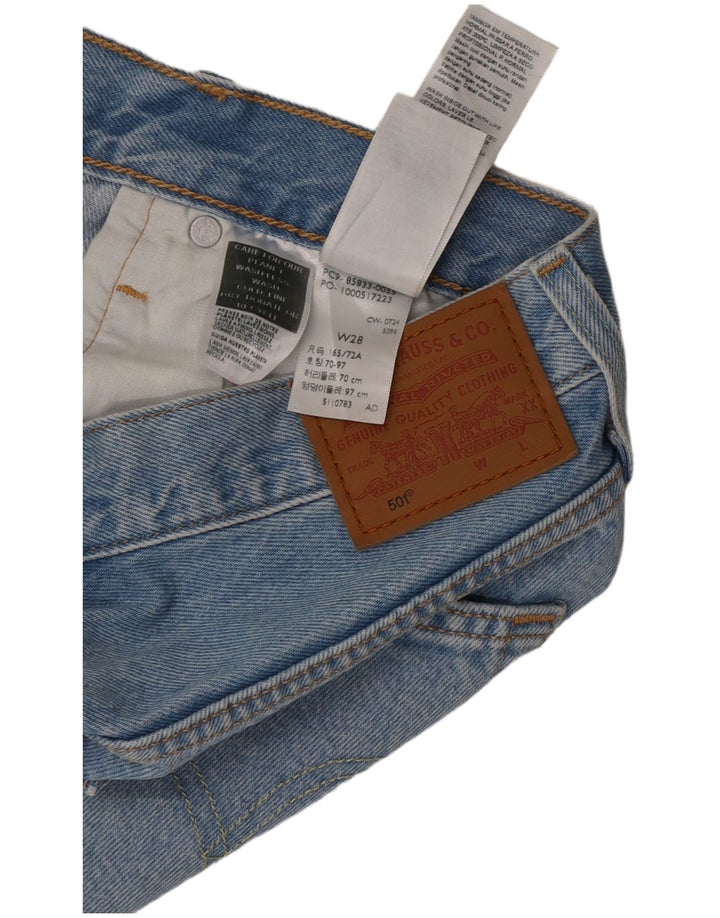 Damskie spodenki jeansowe Levi's 501 W28 Średnioniebieskie bawełniane