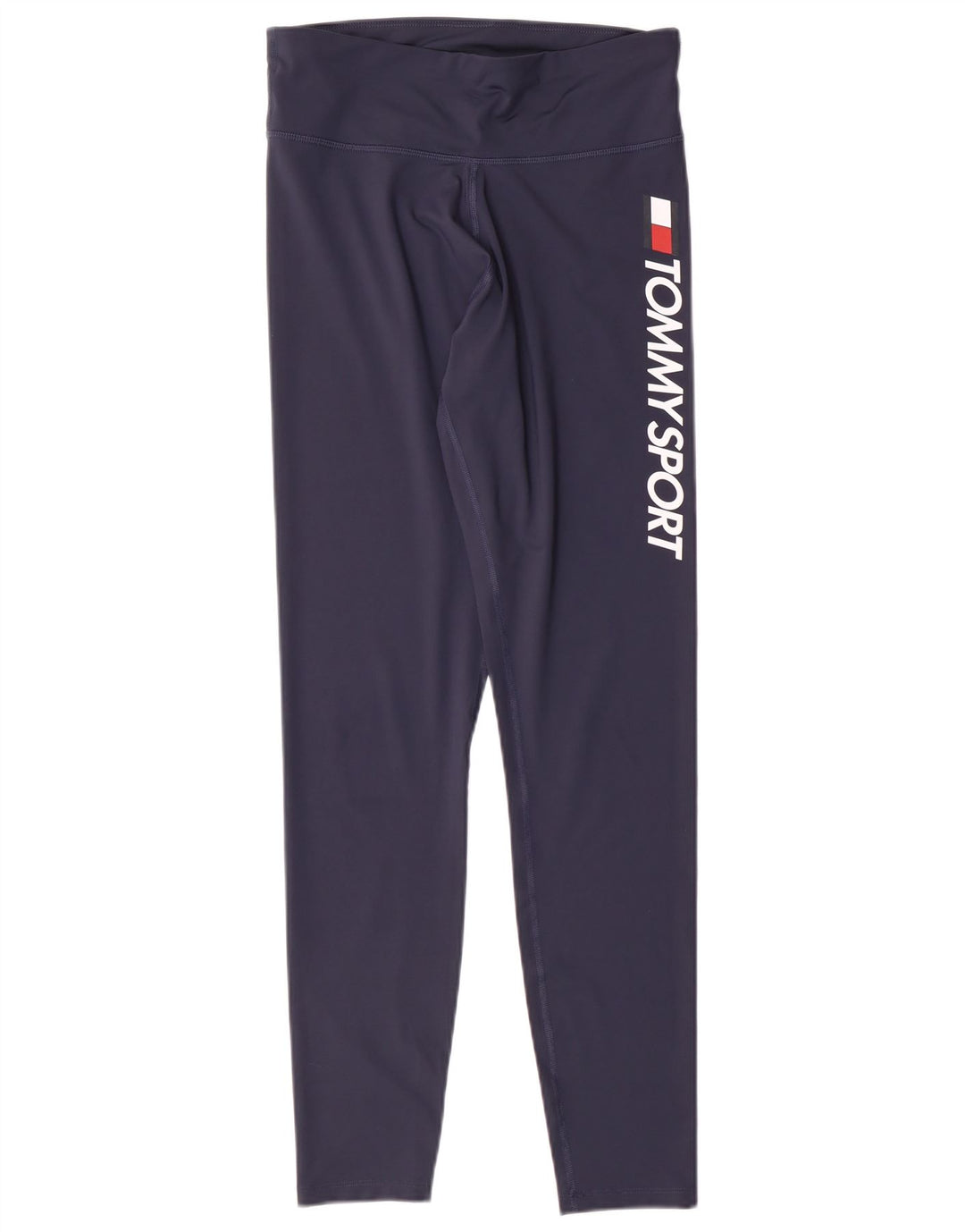 Damskie legginsy graficzne Tommy Hilfiger UK 12, średni granatowy poliester