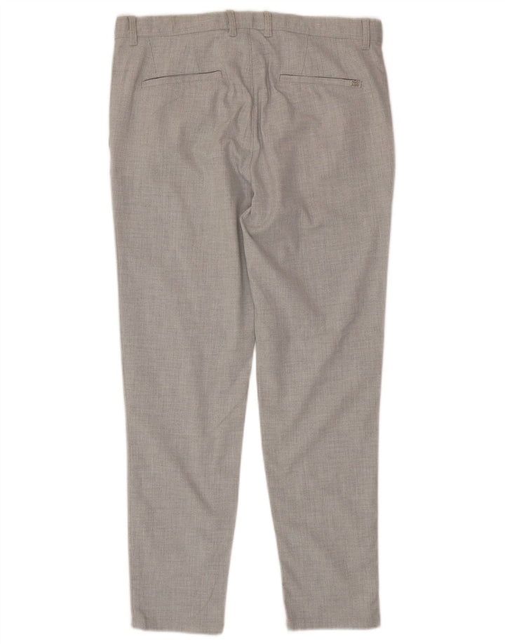 Męskie spodnie chino o dopasowanym kroju Zara EU 40 Medium W31 L29 Szary poliester