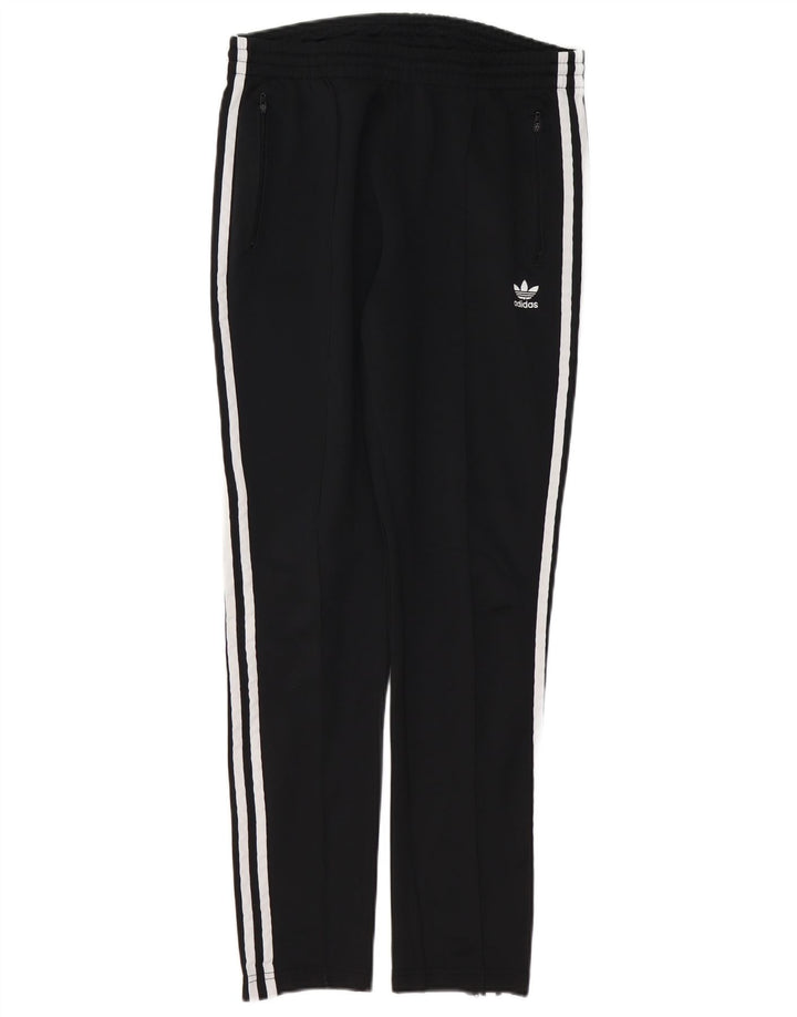 Damskie spodnie dresowe ADIDAS UK 12, średnie, czarne, bawełniane