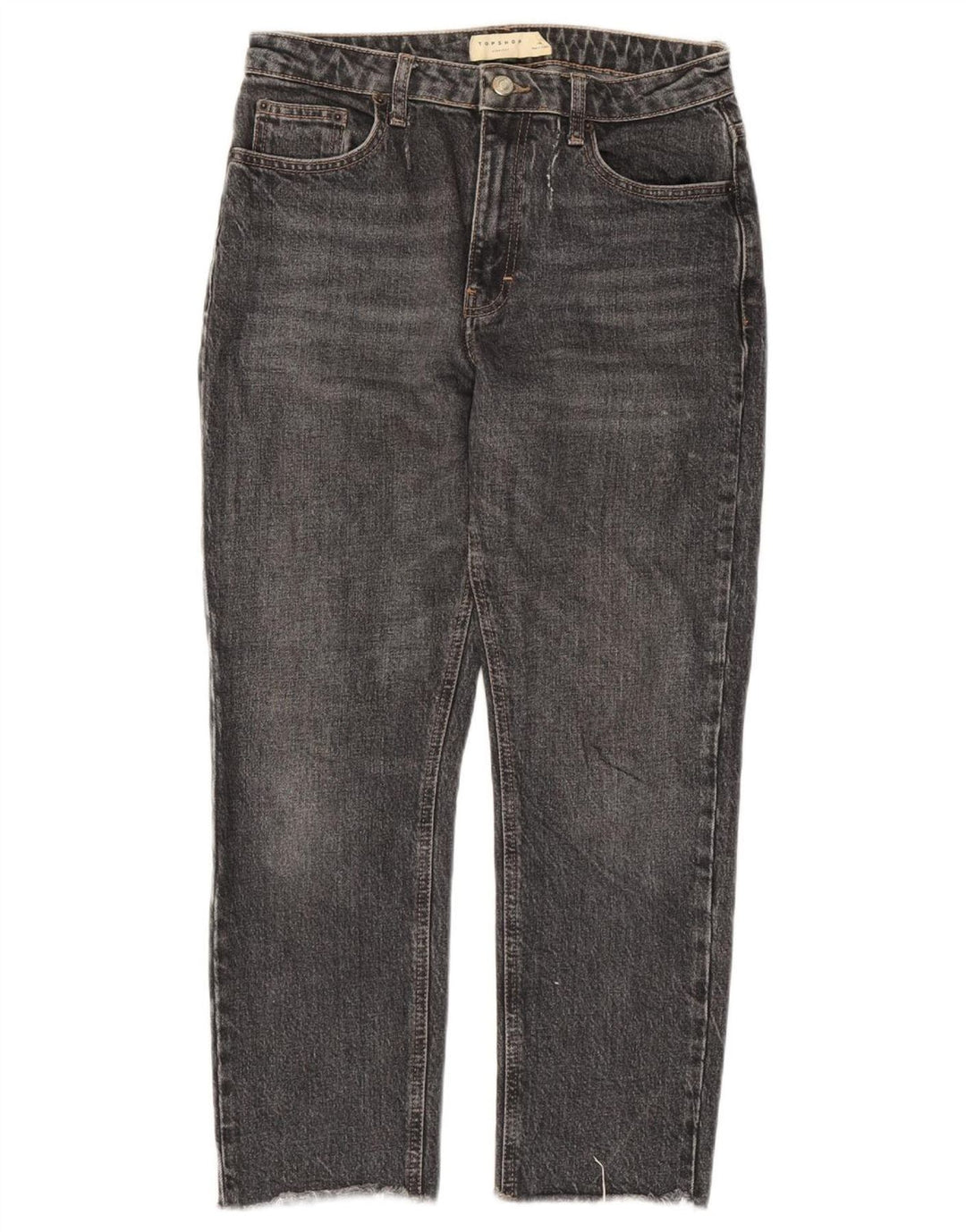 Damskie proste dżinsy Topshop W28 L25 Szara bawełna