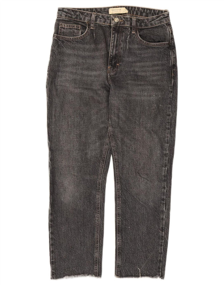 Damskie proste dżinsy Topshop W28 L25 Szara bawełna