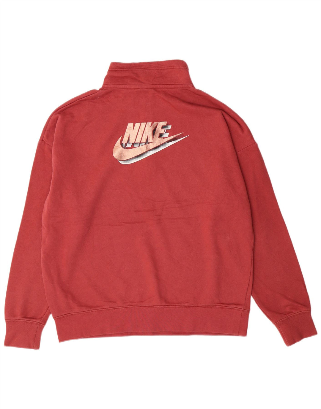 Damski sweter oversize NIKE z grafiką i zamkiem błyskawicznym, UK 10, mały, różowy