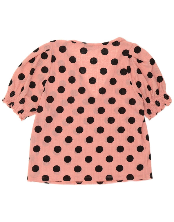 Damska krótka bluzka Zara Top UK 10 Small Pink w kropki