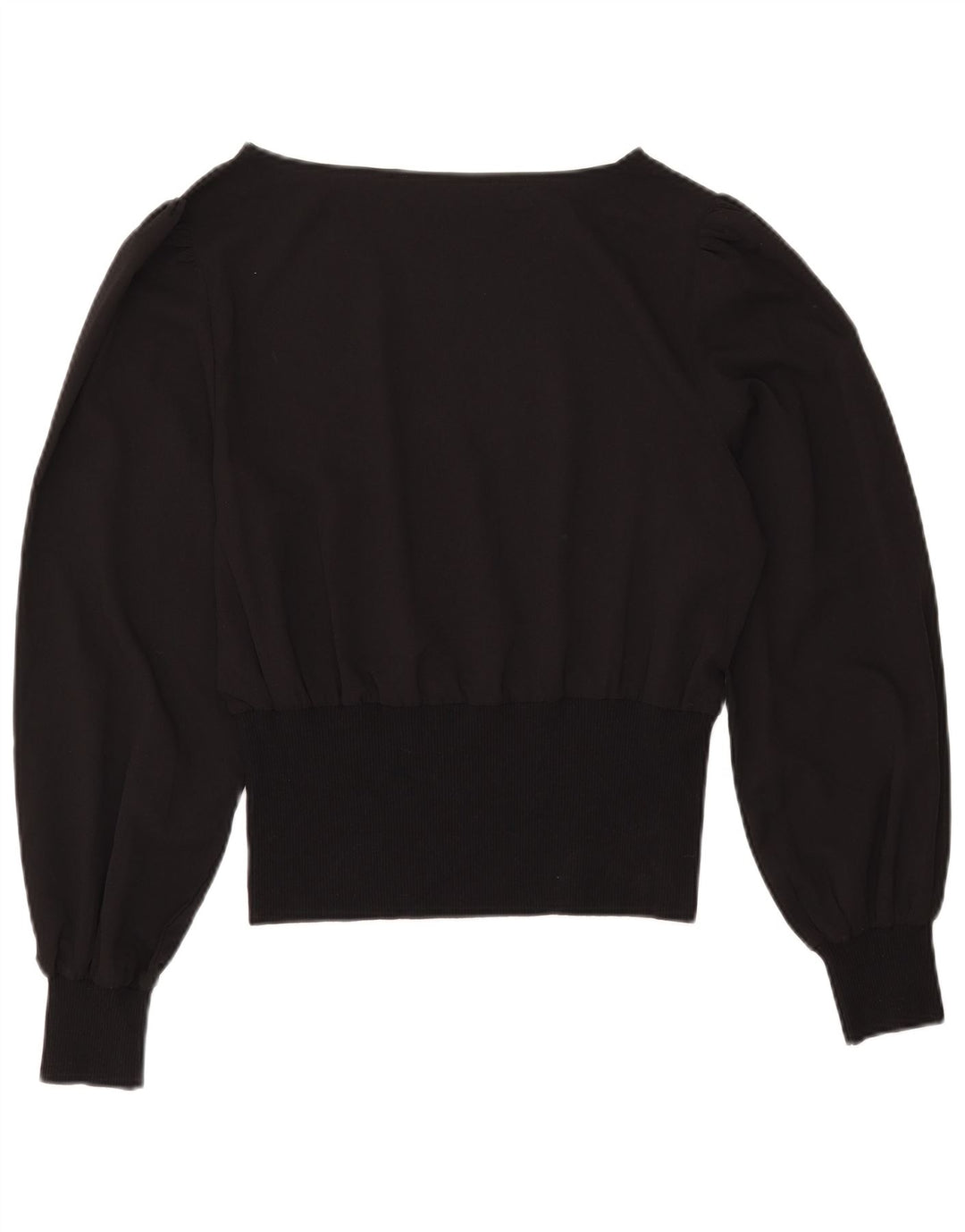 Damska bluzka w stylu vintage w kształcie skrzydła nietoperza, UK 12, średnia czarna