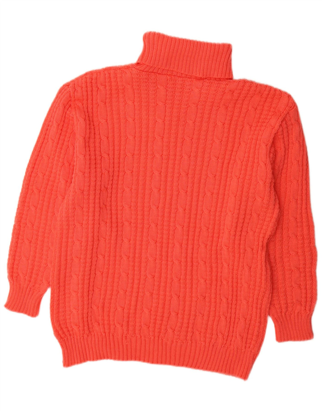 Vintage damski sweter z golfem UK 16, duży czerwony