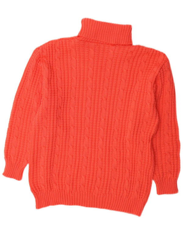 Vintage damski sweter z golfem UK 16, duży czerwony