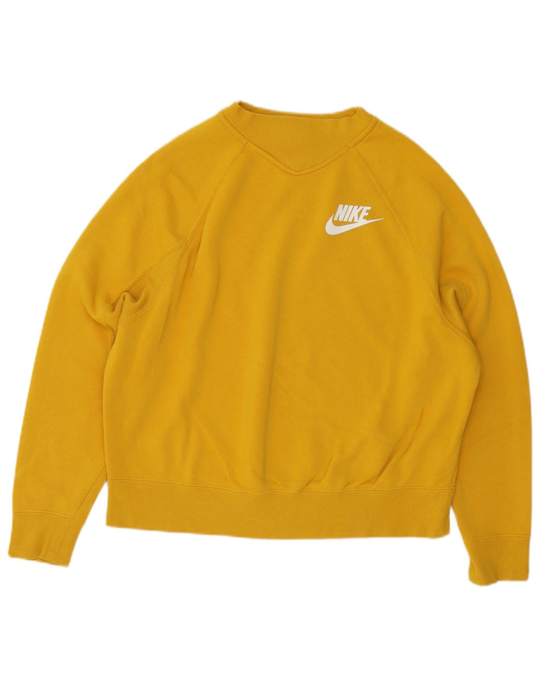 Damski sweter oversize Nike UK 10, mały, żółty, bawełniany