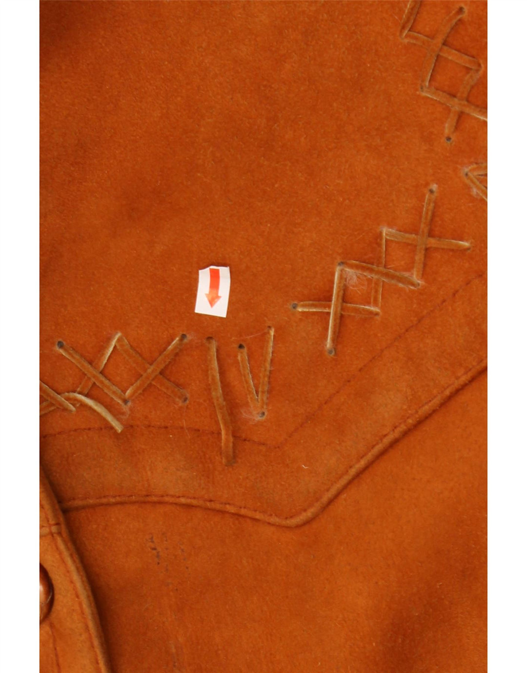 Vintage damski płaszcz oversize z owczej skóry UK 18 XL brązowy