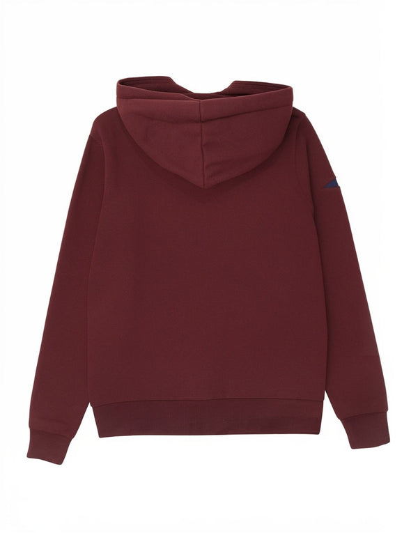 Damski sweter z kapturem Superdry z grafiką, UK 10, mały, bordowy, bawełniany