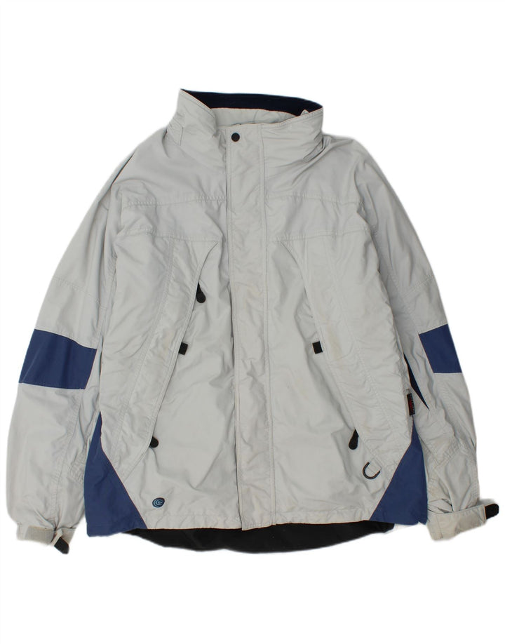 Męska kurtka wiatrówka Columbia UK 40, duży niebieski nylon w bloki kolorów