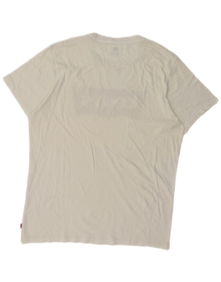 Męski T-shirt z grafiką Levi's, duży, biały