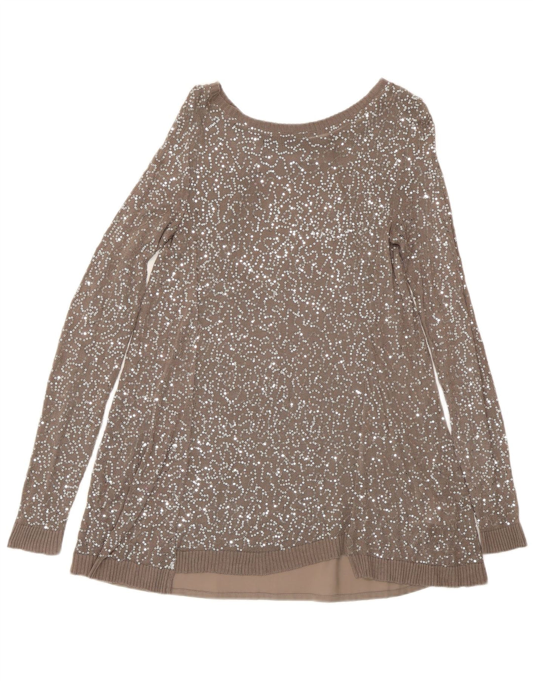 Bluzka damska Vintage Top UK 8 Small Brown Wiskoza