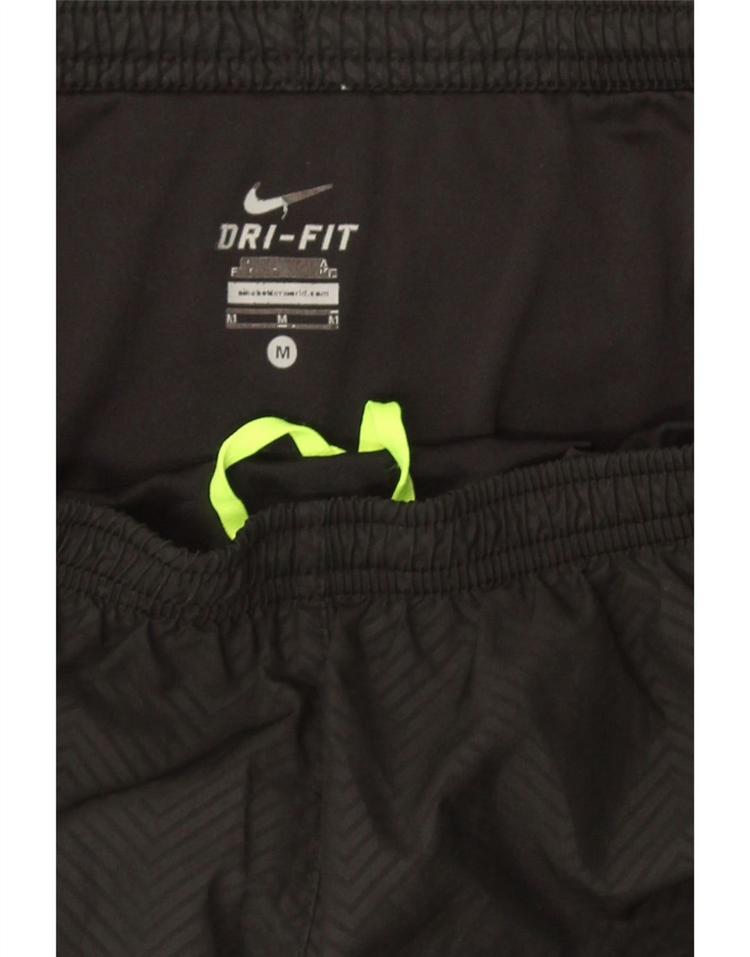 Damskie spodenki sportowe NIKE Dri Fit UK 14, średni czarny Chevron
