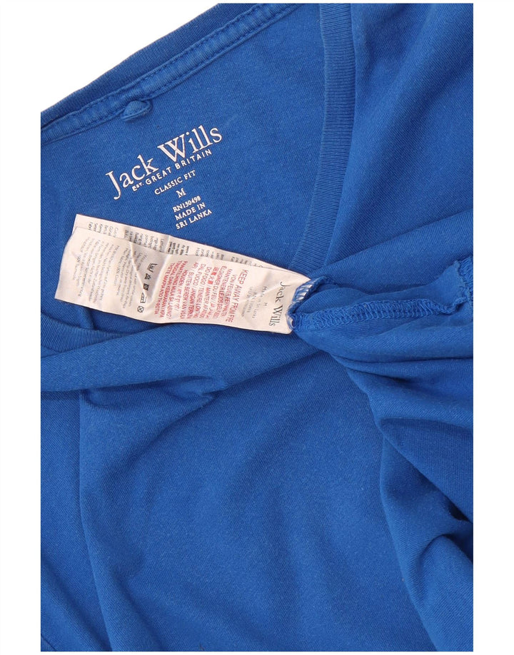 T-shirt męski Jack Wills o klasycznym kroju, bawełniany, średni niebieski