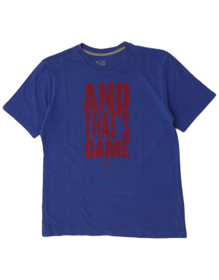 Męski T-shirt Nike o regularnym kroju z grafiką, duży, niebieski