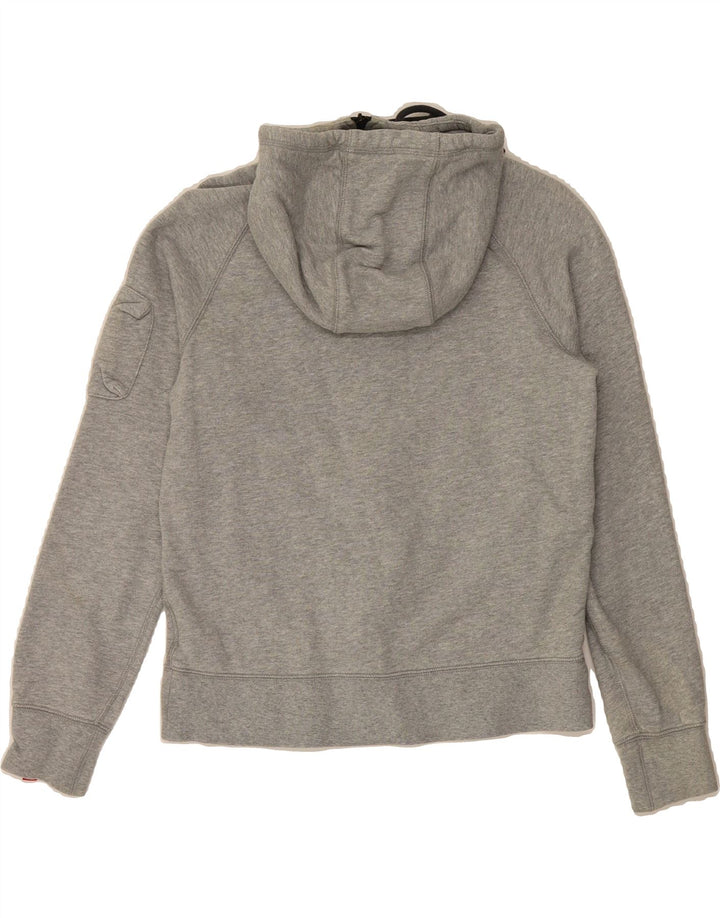NIKE Womens Zip Hoodie Sweater UK 14 Medium Grey Cotton Vintage Nike and Second-Hand Nike from Messina Hembry 