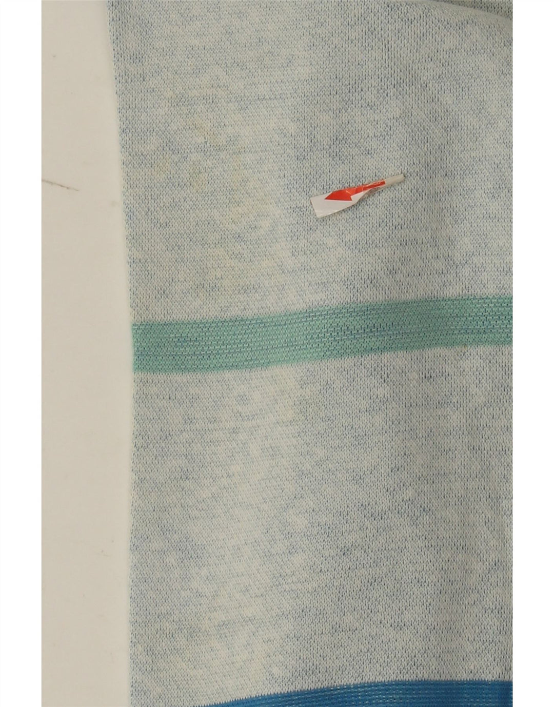 Vintage męski sweter polo w średnie zielone paski