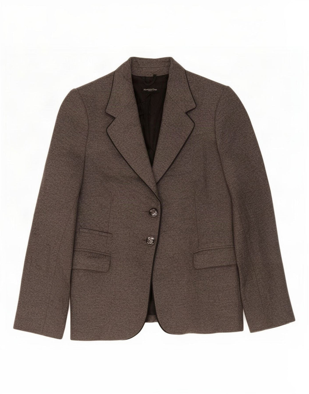 Damska marynarka Massimo Dutti zapinana na 2 guziki, EU 44 XL, szara wełna