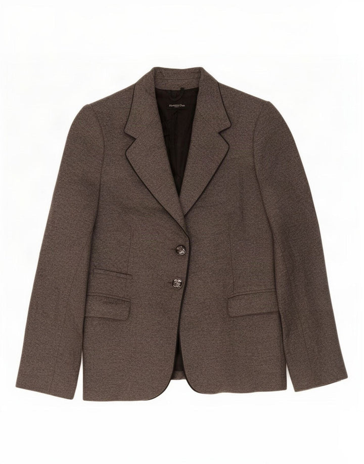 Damska marynarka Massimo Dutti zapinana na 2 guziki, EU 44 XL, szara wełna