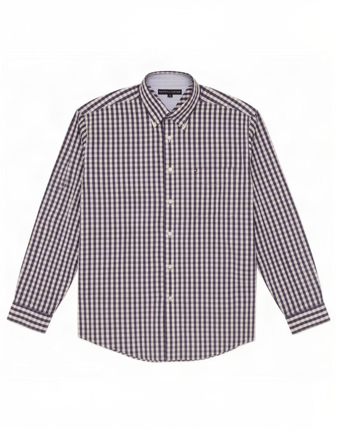 Koszula męska Tommy Hilfiger XL, bawełniana, granatowa, w kratkę