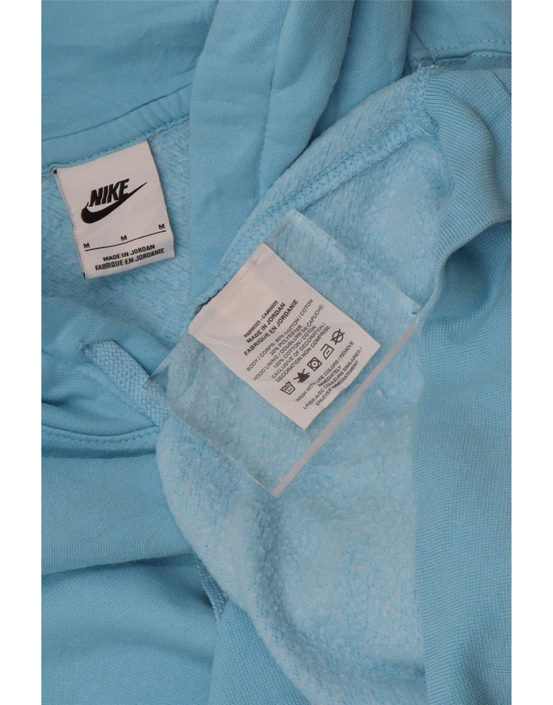 Męski sweter z kapturem NIKE, średni niebieski, bawełniany