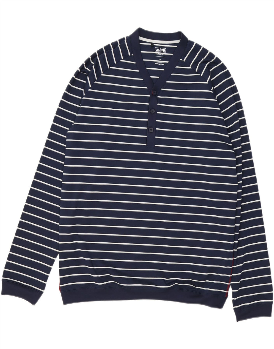 Adidas Męska bluza Climalite Jumper, duża, granatowa, poliestrowa w paski