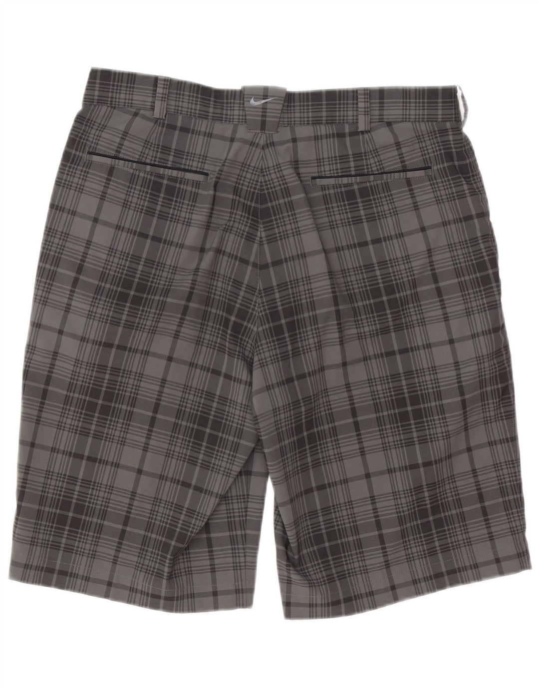 Męskie spodenki chino Nike Dri Fit W32, poliester w szarą kratkę