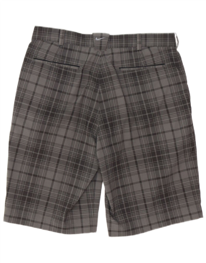 Męskie spodenki chino Nike Dri Fit W32, poliester w szarą kratkę